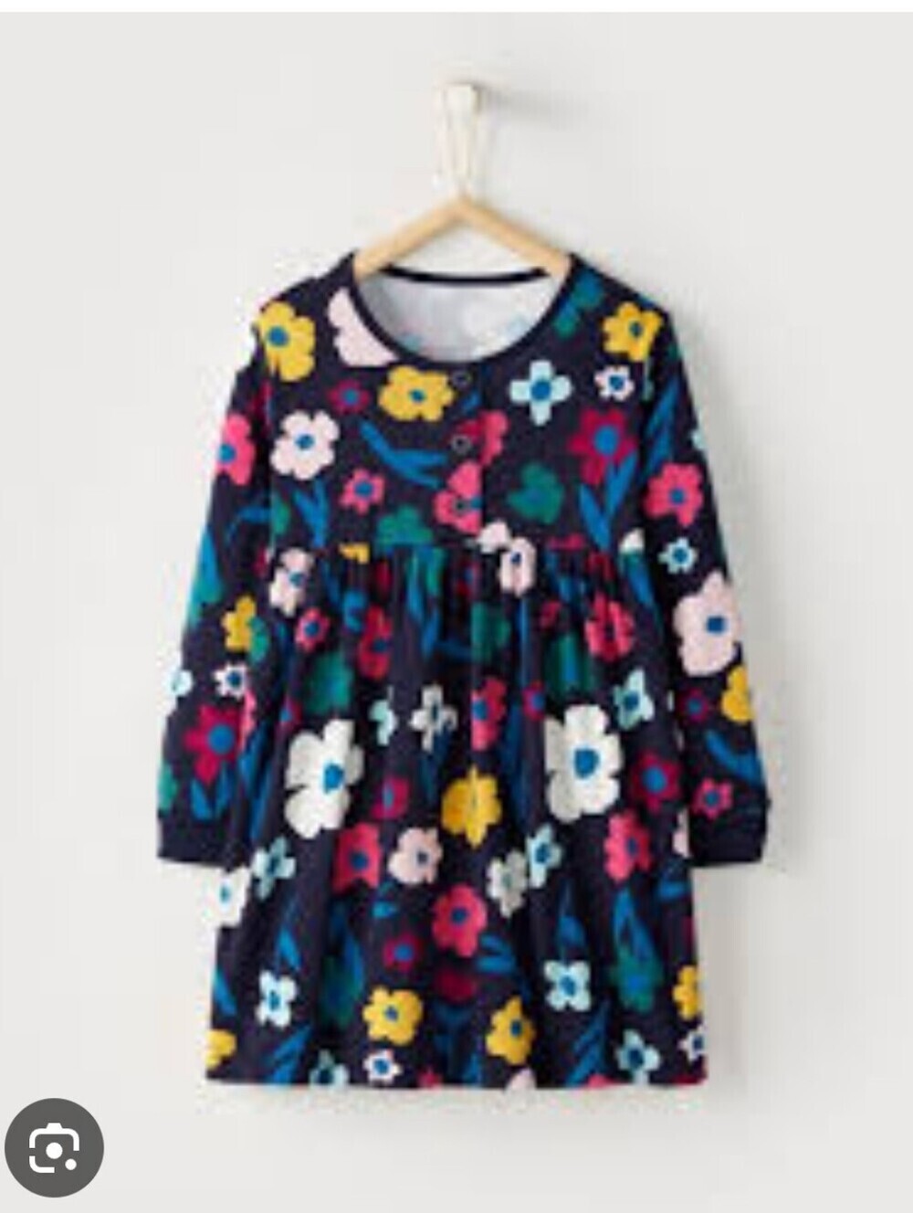 Hanna Andersson Kids Floral Colorful Long Sleeve Dress Size 5
